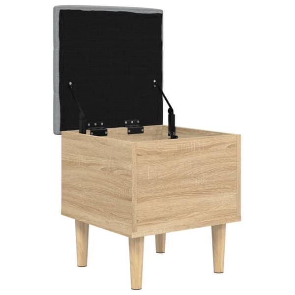 vidaXL Oppbevaringsbenk sonoma eik 42x42x46 cm konstruert tre
