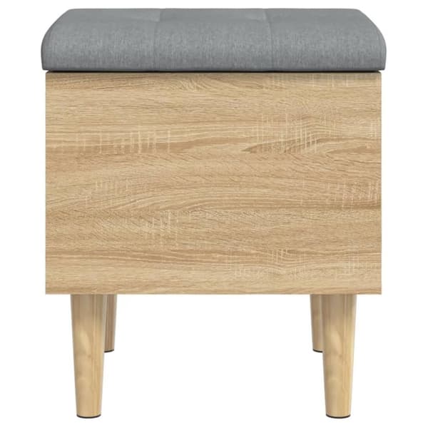 vidaXL Oppbevaringsbenk sonoma eik 42x42x46 cm konstruert tre