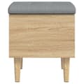 Miniatyrbilde 5 av 10: vidaXL Oppbevaringsbenk sonoma eik 42x42x46 cm konstruert tre