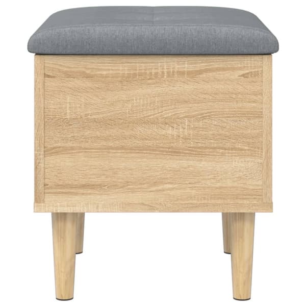 vidaXL Oppbevaringsbenk sonoma eik 42x42x46 cm konstruert tre