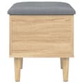 Miniatyrbilde 6 av 10: vidaXL Oppbevaringsbenk sonoma eik 42x42x46 cm konstruert tre