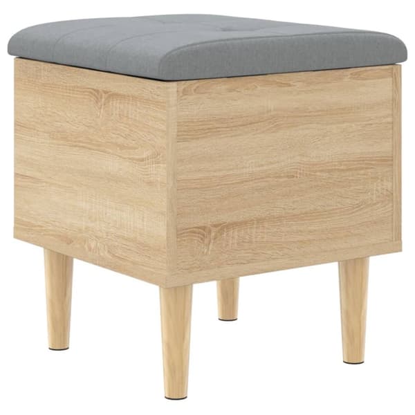 vidaXL Oppbevaringsbenk sonoma eik 42x42x46 cm konstruert tre