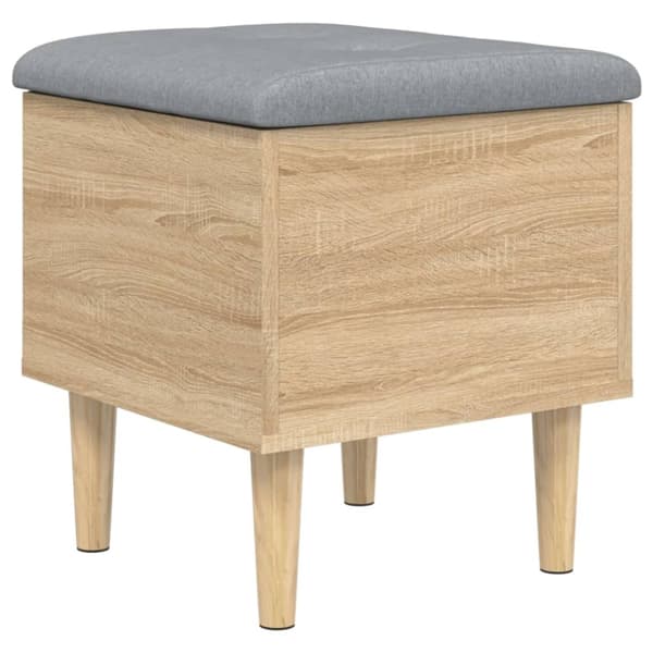 vidaXL Oppbevaringsbenk sonoma eik 42x42x46 cm konstruert tre