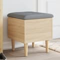 Miniatyrbilde 1 av 10: vidaXL Oppbevaringsbenk sonoma eik 42x42x46 cm konstruert tre