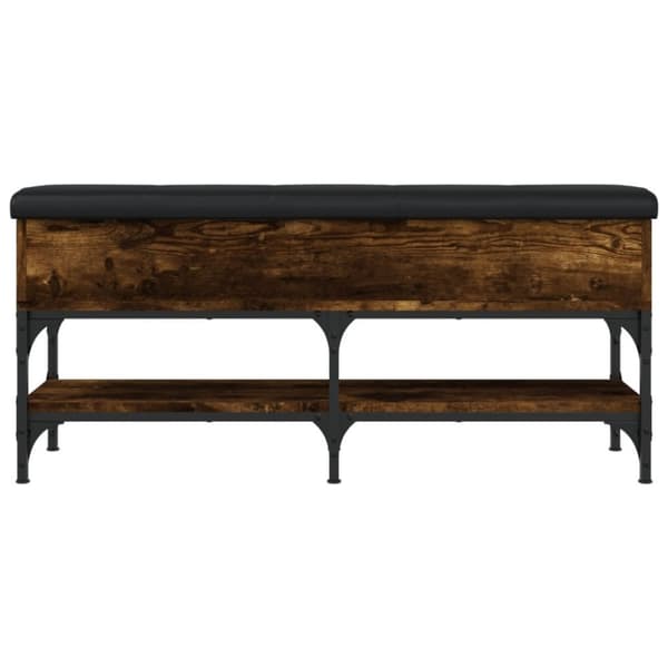 vidaXL Skobänk rökfärgad ek 102x32x45 cm konstruerat trä