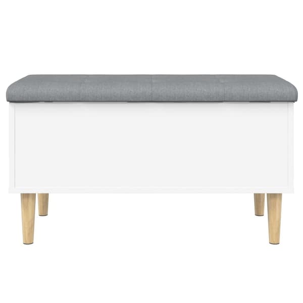 vidaXL Oppbevaringsbenk hvit 82x42x46 cm konstruert tre