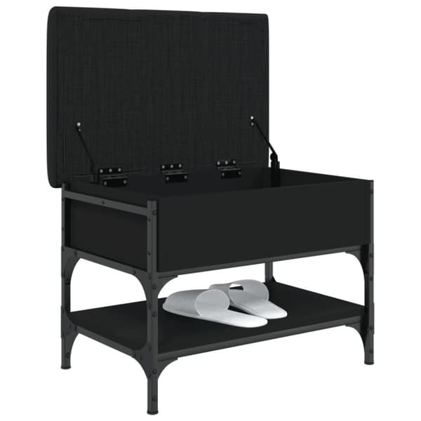 vidaXL skobænk 62x42x45 cm konstrueret træ sort