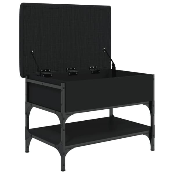 vidaXL skobænk 62x42x45 cm konstrueret træ sort