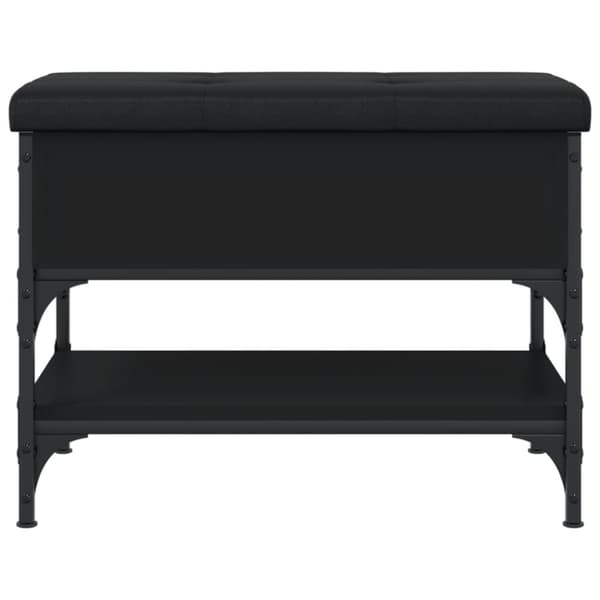 vidaXL skobænk 62x42x45 cm konstrueret træ sort
