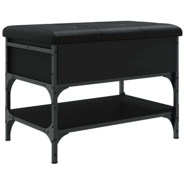 vidaXL skobænk 62x42x45 cm konstrueret træ sort