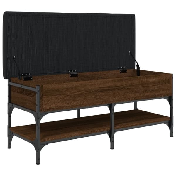 vidaXL skobænk 102x42x45 cm konstrueret træ brun egetræsfarve