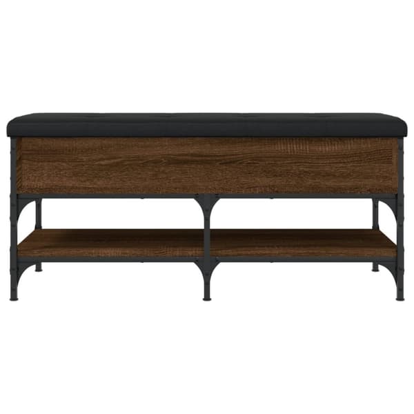 vidaXL skobænk 102x42x45 cm konstrueret træ brun egetræsfarve