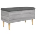 Pikkukuva 2 / 10: vidaXL Säilytyspenkki harmaa Sonoma 82x42x46 cm tekninen puu