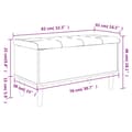 Miniatyrbillede 10 af 10: vidaXL opbevaringsbænk 82x42x46 cm konstrueret træ hvid