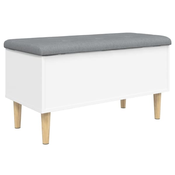 vidaXL opbevaringsbænk 82x42x46 cm konstrueret træ hvid