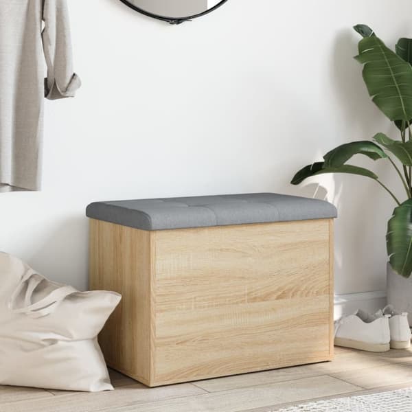 vidaXL Förvaringsbänk sonoma-ek 62x42x45 cm konstruerat trä
