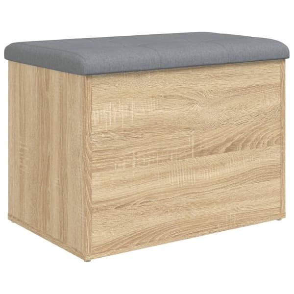 vidaXL Förvaringsbänk sonoma-ek 62x42x45 cm konstruerat trä