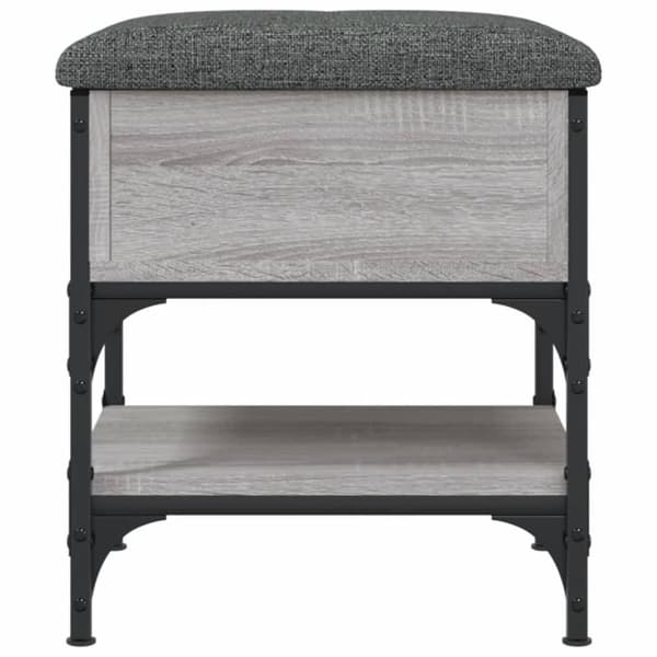 vidaXL Skobänk grå sonoma 42x42x45 cm konstruerat trä