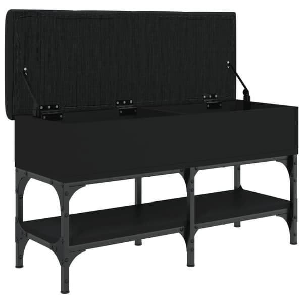 vidaXL skobænk 82x32x45 cm konstrueret træ sort