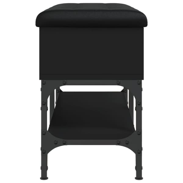 vidaXL skobænk 82x32x45 cm konstrueret træ sort