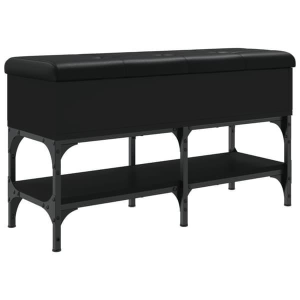 vidaXL skobænk 82x32x45 cm konstrueret træ sort