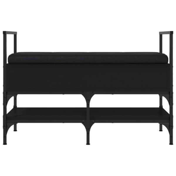 vidaXL skobænk 85,5x42x57,5 cm konstrueret træ sort