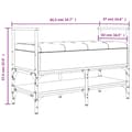 Miniatyrbillede 10 af 11: vidaXL skobænk 85,5x42x57,5 cm konstrueret træ sort