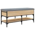 Miniatyrbillede 8 af 11: vidaXL skobænk 102x42x45 cm konstrueret træ sonoma-eg