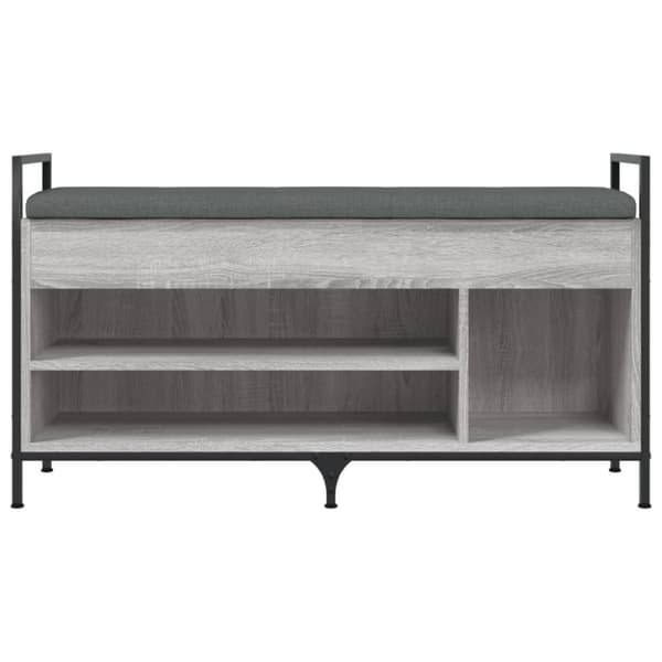 vidaXL Skobänk grå sonoma 105,5x32x57,5 cm konstruerat trä