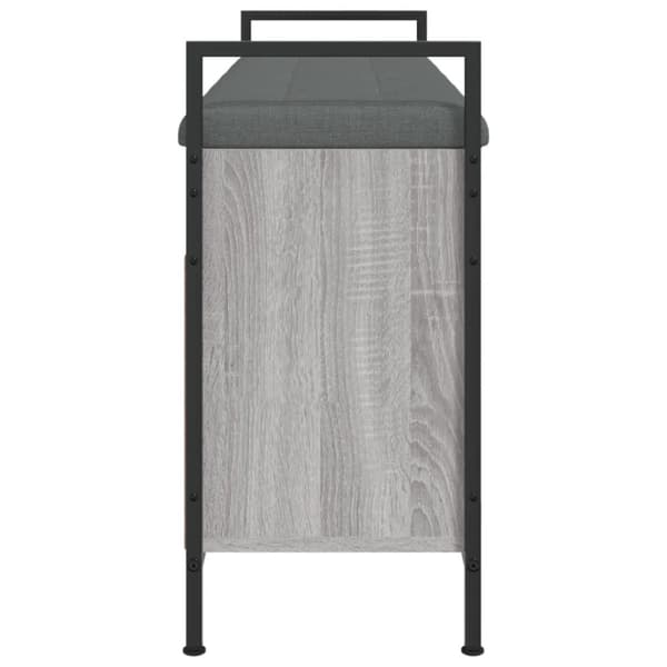 vidaXL Skobänk grå sonoma 105,5x32x57,5 cm konstruerat trä
