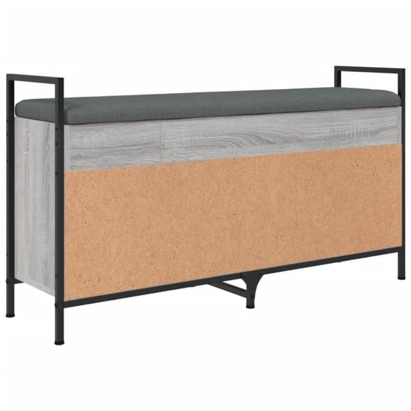 vidaXL Skobänk grå sonoma 105,5x32x57,5 cm konstruerat trä
