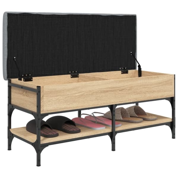vidaXL Skobänk sonoma-ek 102x42x45 cm konstruerat trä