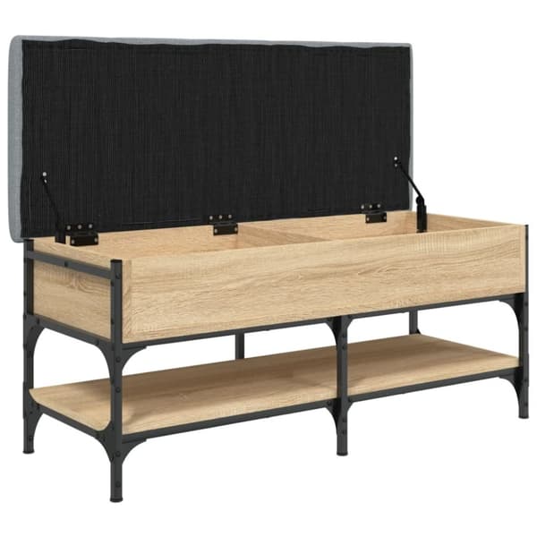 vidaXL Skobänk sonoma-ek 102x42x45 cm konstruerat trä