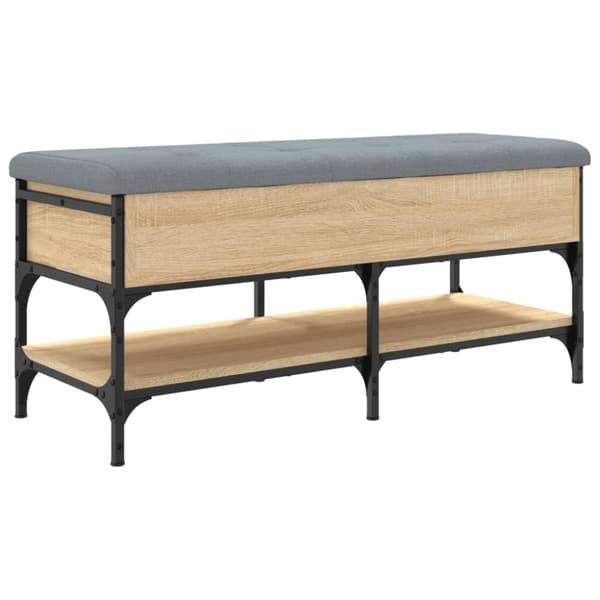 vidaXL Skobänk sonoma-ek 102x42x45 cm konstruerat trä