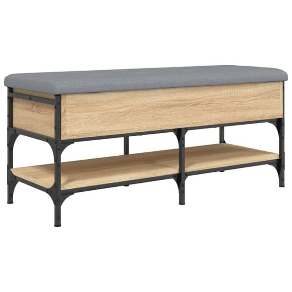 vidaXL Skobänk sonoma-ek 102x42x45 cm konstruerat trä