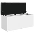 Miniatyrbillede 3 af 10: vidaXL opbevaringsbænk 102x42x45 cm konstrueret træ hvid