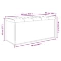 Miniatyrbillede 9 af 10: vidaXL opbevaringsbænk 102x42x45 cm konstrueret træ hvid