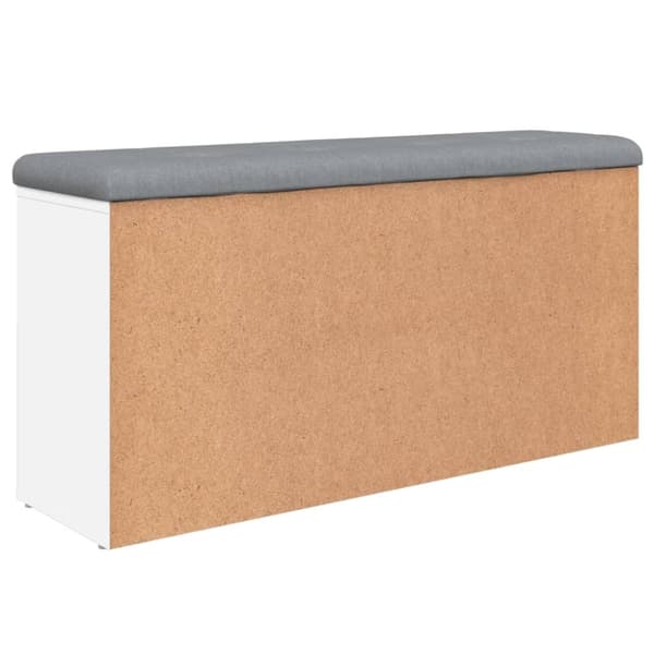 vidaXL skobænk 102x32x50 cm konstrueret træ hvid