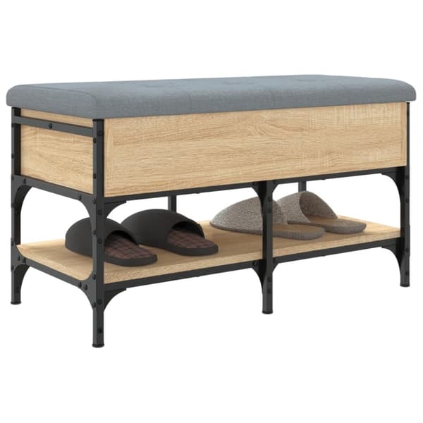vidaXL skobænk 82x42x45 cm konstrueret træ sonoma-eg