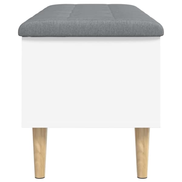 vidaXL Oppbevaringsbenk hvit 102x42x46 cm konstruert tre