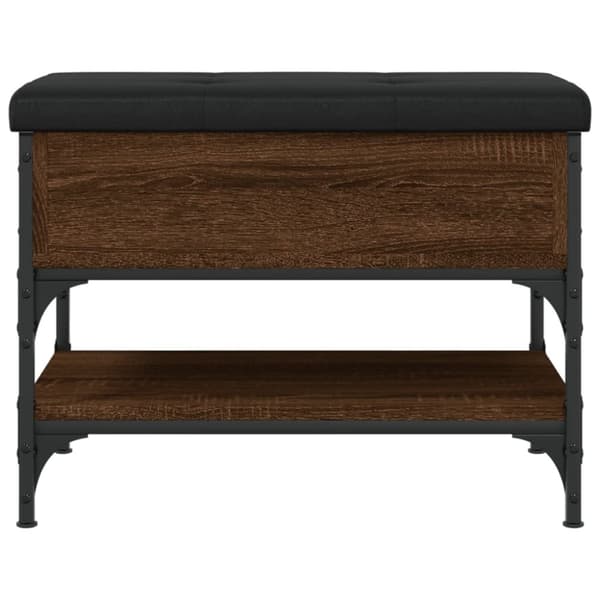 vidaXL Skobänk brun ek 62x42x45 cm konstruerat trä