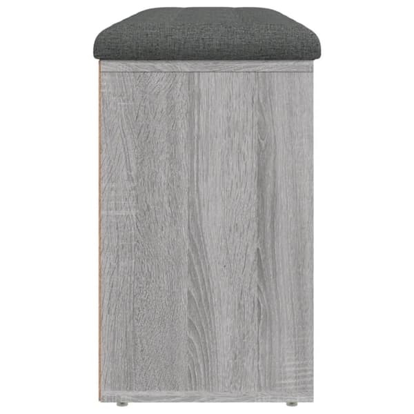 vidaXL skobænk 102x32x50 cm konstrueret træ grå sonoma-eg