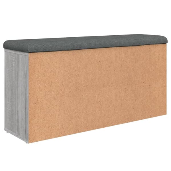 vidaXL skobænk 102x32x50 cm konstrueret træ grå sonoma-eg