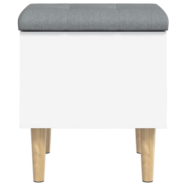 vidaXL Oppbevaringsbenk hvit 42x42x46 cm konstruert tre