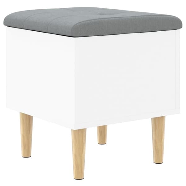 vidaXL Oppbevaringsbenk hvit 42x42x46 cm konstruert tre
