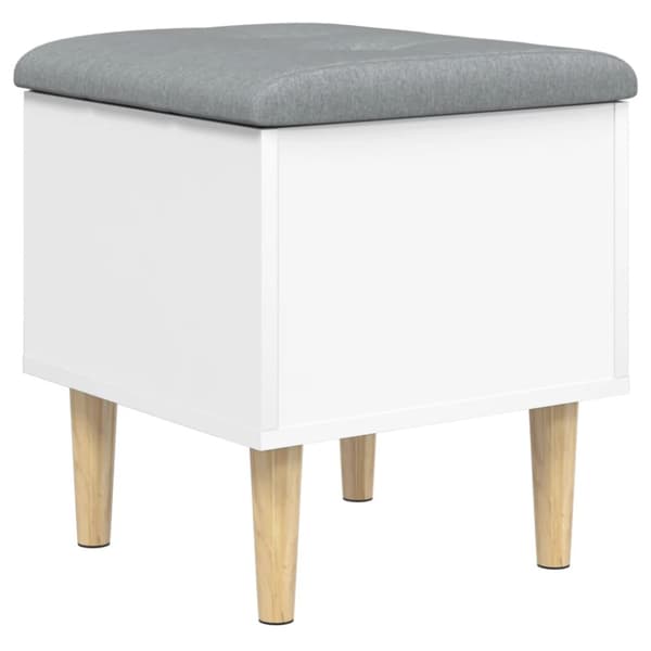 vidaXL Oppbevaringsbenk hvit 42x42x46 cm konstruert tre