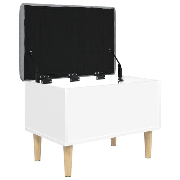 vidaXL opbevaringsbænk 62x42x46 cm konstrueret træ hvid