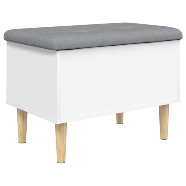 vidaXL opbevaringsbænk 62x42x46 cm konstrueret træ hvid