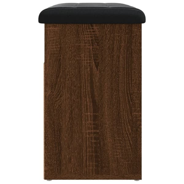 vidaXL Skobänk brun ek 62x32x50 cm konstruerat trä