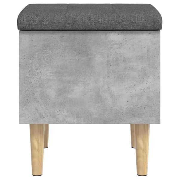 vidaXL Oppbevaringsbenk betonggrå 42x42x46 cm sponplater